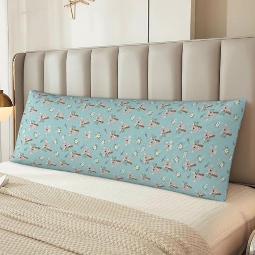 Housse de coussin de corps 50x150 cm pour traversin de lit