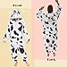 NEWCOSPLAY Unisex Adult Cow Onesie Pajamas Animal One Piece Costume Cosplay Sleepwear (Cow, Large)