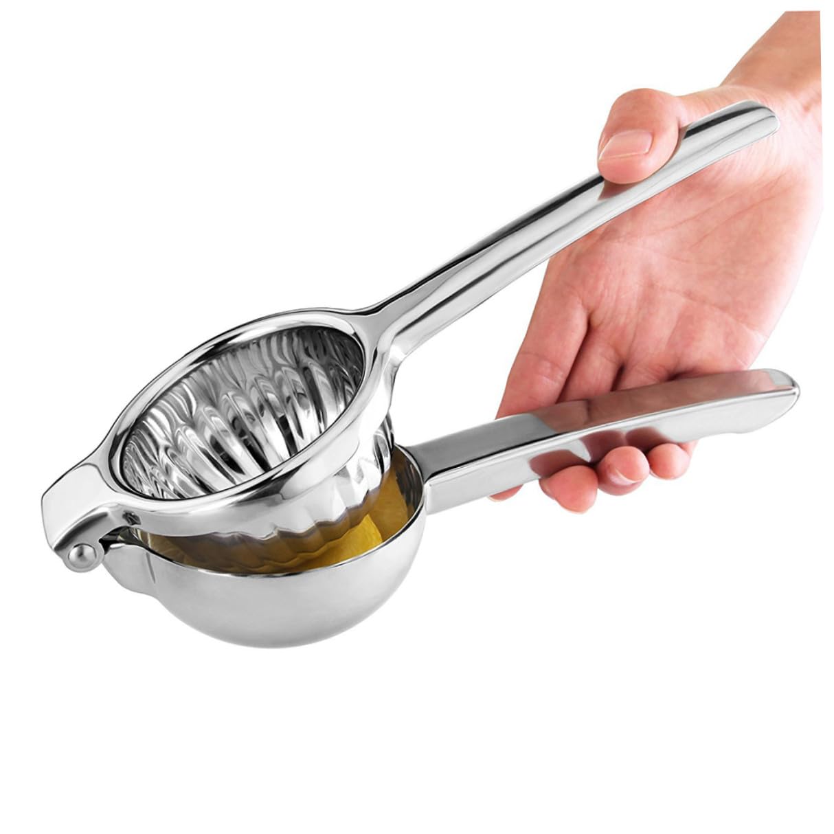 ibasenice Exprimidor Manual de Limón y Naranjas de Acero Inoxidable 304, Fácil de Usar, Accesorio de Cocina Hogar, Prensa Frutas Portátil y Duradero