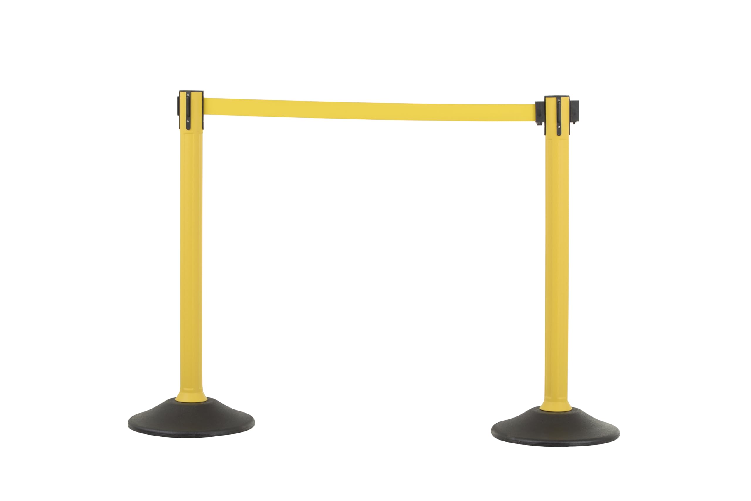 US Weight Barreras de control de multitudes, soporte de centinela con barrera de cinturón retráctil, montaje fácil de conectar (paquete de 2), soportes de control de multitudes, color negro