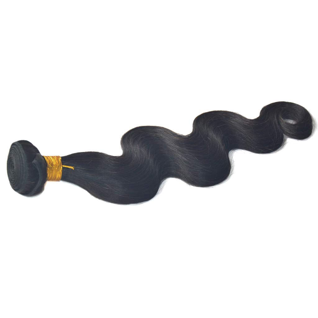 Single Pack Body Wave Brazilian Remi Hair Bundle Natural Black (8 Inches) - GREEMEO