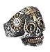 REVOLIA Stainless Steel Rings for Men Skull Punk Rings Cross Vintage Size 8