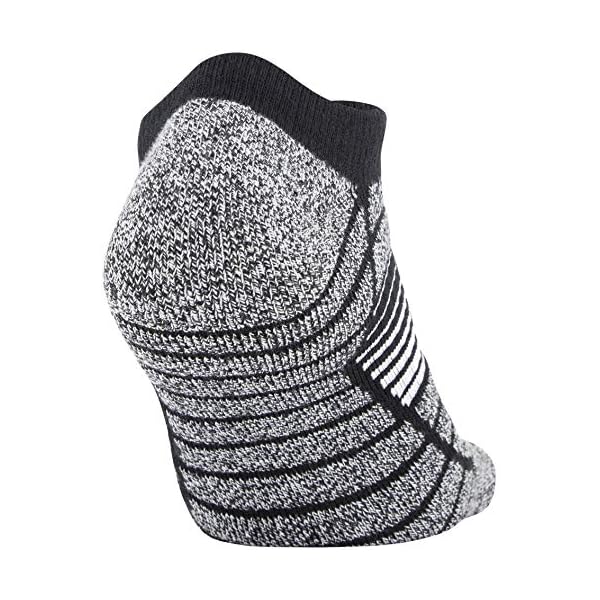 Under Armour Adult Elevated Performance No Show Socks, 3-Pairs , Black , Medium