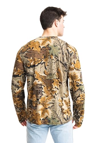 Realtree Men’s Long Sleeve Button Down Camp Shirt – Midweight, Cotton, Breathable Outdoor Shirt for Hunting and Fishing 6