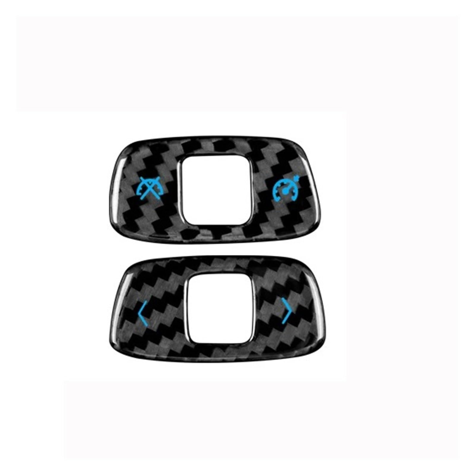 Car Trim Interior for Chevrolet for Corvette C8 2020-2023 Accessories Sticker Hard Carbon Fiber Steering Wheel Button Cover Interior Mouldings(B)