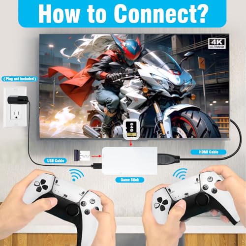 X Psblty M15 Wireless Retro Game Console Stick 4K,Retro Game Stick With Built-In 20+ Emulators thumb #6