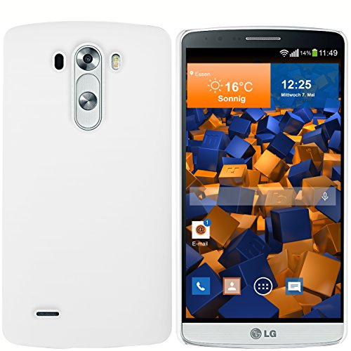 Mumbi Funda Compatible con LG G3, Blanco Mate