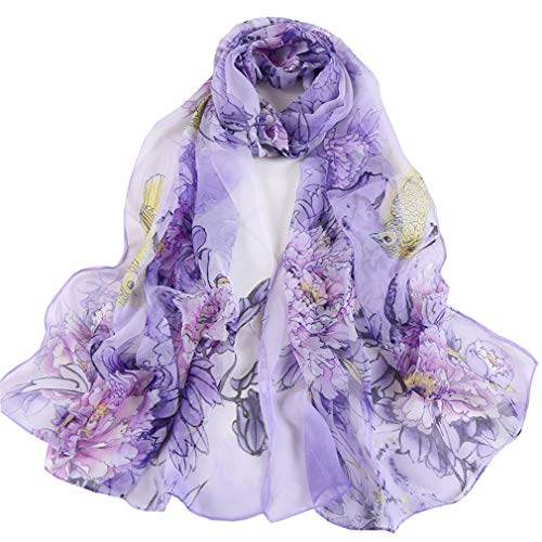 E-Clover Herebuy - Unique Women's Floral Scarves: Chiffon Flowers &