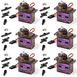 Miuzei lot de 6 micro servos métal 180° couple 2 kg·cm