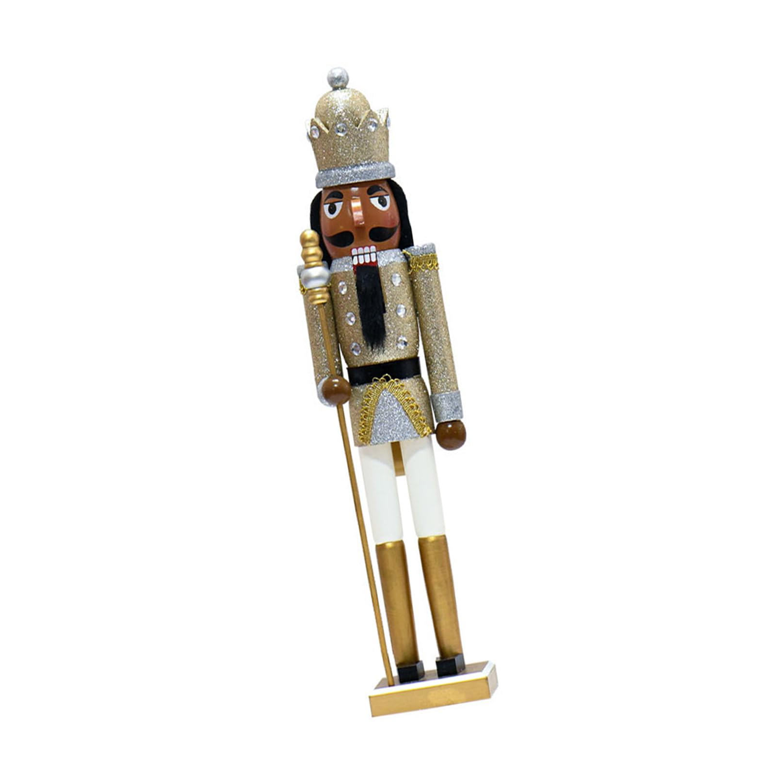 Jazuaiao Holiday and Party Nutcrackers Decoration Distinctive Wood Nutcrackers Soldier Ornament for Seasonal Holiday Decoration Collectible