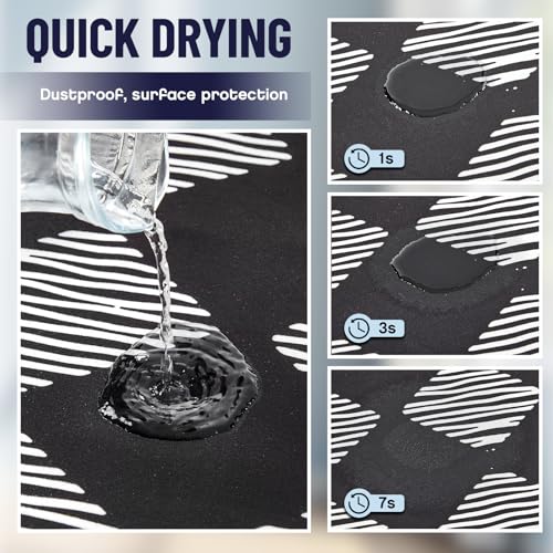 Image of Teenyyou 1 Pcs 26 inch x 18 inch Dryer Top Protector Mat, Washer and Dryer Topper, Non Slip Waterproof Machine Cover Dust Proof Quick Drying Topper Pad for Laundry and Kitchen (Checkerboard)