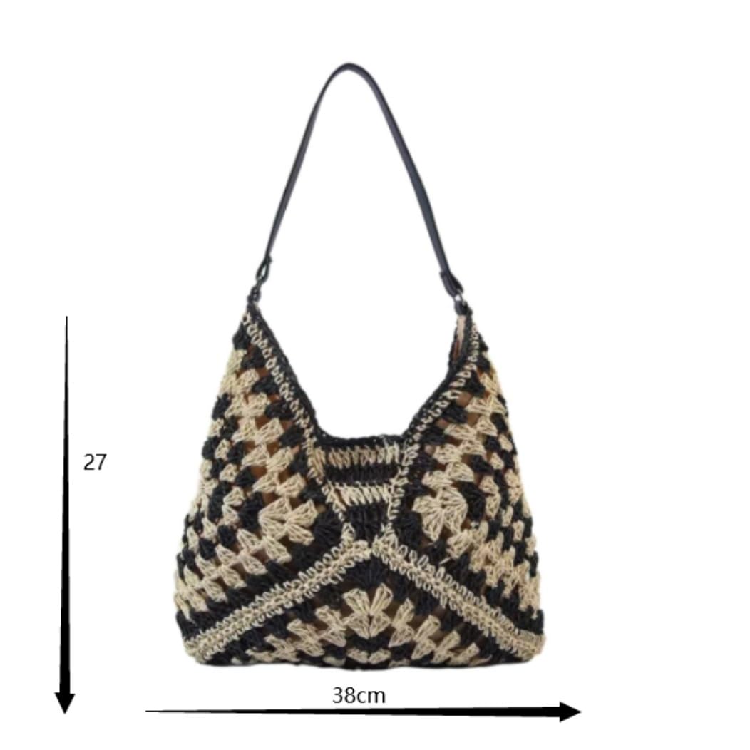 Monedero de verano Bolsos Hobo De Paja De Verano Para Mujer Bolso De Mano De Paja Todo Bolso De Paja Bolsa de vacaciones en la playa