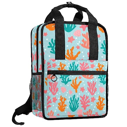Sac à dos garçon bleu orange rose multicolore de 35.5 cm