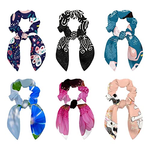 Lot de 6 rubans écharpes pour cheveux idée cadeau idéale pour femme et fille