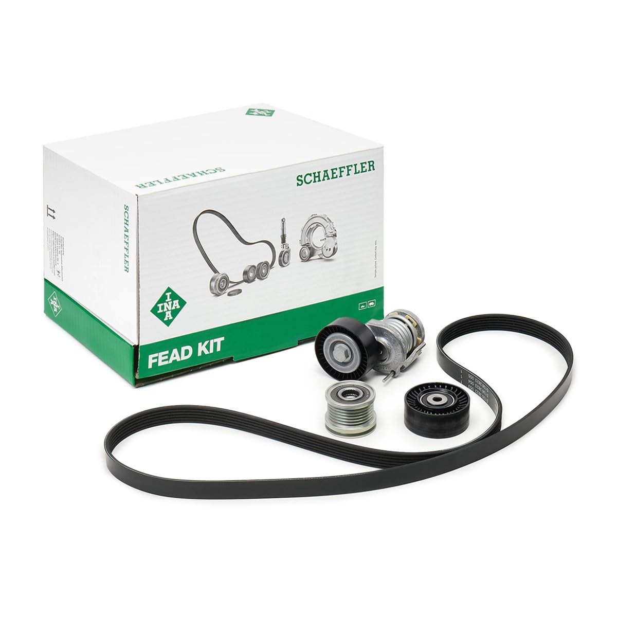 INA Juego de correas trapeciales poli V 529 0521 20 1580mm Compatible con AUDI A4 B8 Avant 8K5 A6 C6 Avant 4F5 Q5 8RB A4 B8 Sedán 8K2 A5 Sportback 8TA