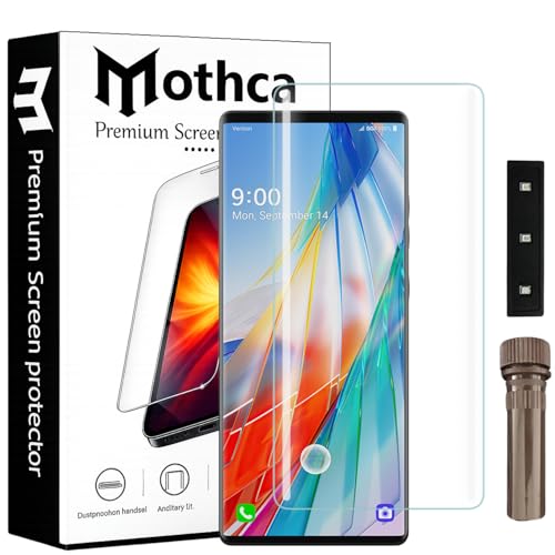 Image of Mothca Curved UV Tempered Glass Screen Protector for LG Wing | HD Clear | Full Screen Coverage | Pack of 1