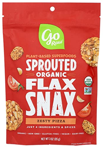 Go Raw Flax Snax Zesty Pizza, Pack of 1