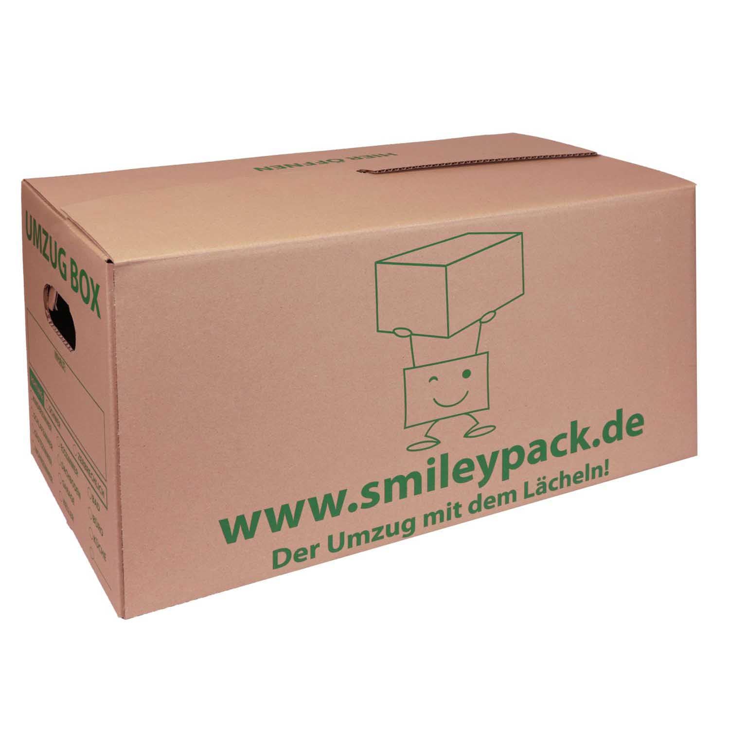 Lot de 10 cartons de déménagement 621 x 301 x 331 mm pouvant supporter jusqu'à 40 kg, professionnels, grands et stables, double cannelure (lots entre 5 et 240 cartons)