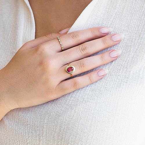 Maysa Jewelry 14K Solid Gold Ruby Ring For Ladies thumb #1