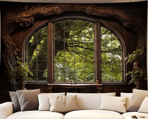 Forest Window Wall Tapestry