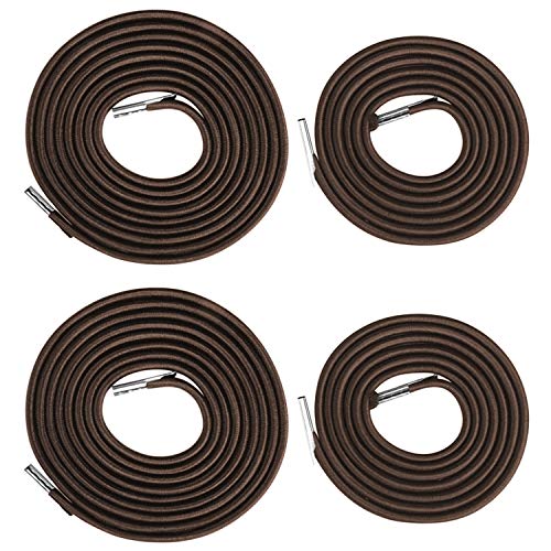 Flexzion Replacement Cord for Zero Gravity Chair - 4 Pack Bungee Laces Repair Kit Universal Zero Gravity Replacement Cords for Patio Lawn Lounge Recliners Bungee Chair & Antigravity Chairs (Brown)
