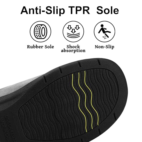 MIXIN Womens House Slippers Comfy Warm Fur Lined Memory Foam Bedroom Shoes with Anti-Slip Rubber Sole Indoor Outdoor4