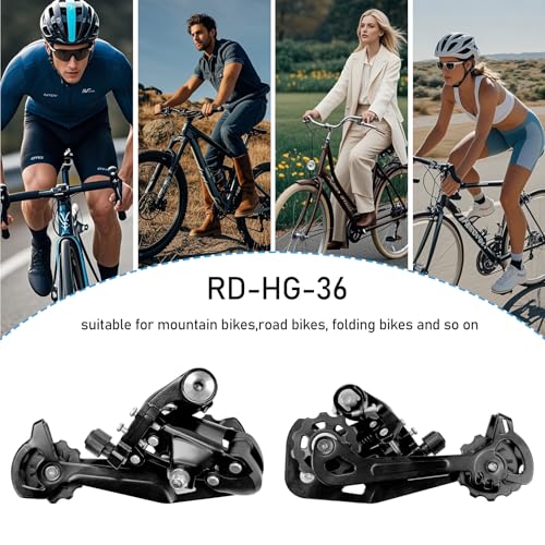 VERKSTAD 9 Speed Bike Rear Derailleur HG36 Bicycle Rear Derailleur Direct Mount for Mountain Bike Road Bike Snowmobile Trail Bike