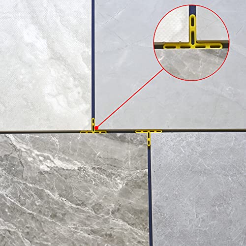 Gelb 5,0 mm Fugenlinie Abstandshalter Badezimmer Abstandshalter Fliesenwerkzeug Clips Dünner Abstandshalter aus rotem Ziegelstein Wanddekoration Abstandshalter Fensterabstandshalter (Gelb Farbe)