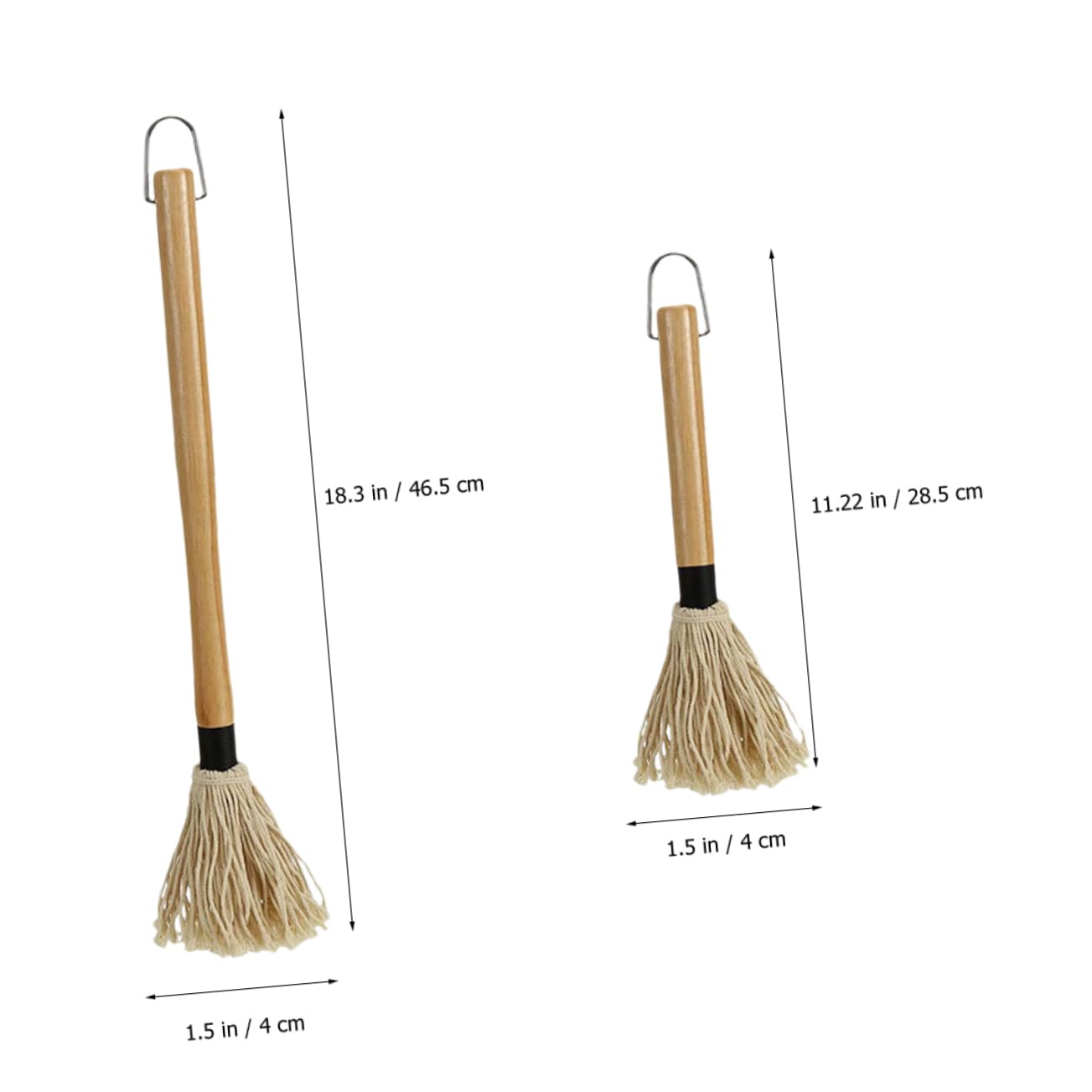 DECHOUS 1 Set Reusable Bbq Basting Mop Grill Accessories for Roasting Baking and Marinading Cotton Yarn Mop with Handle for Easy Application and Storage