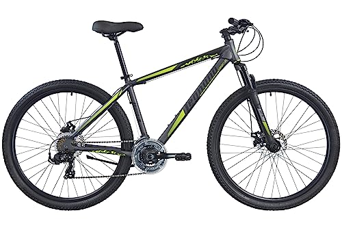 Diametro ruota 27.5 pollici Legnano LAVAREDO, MTB 27.5 Pollici Uomo, Grigio, Giallo, 43