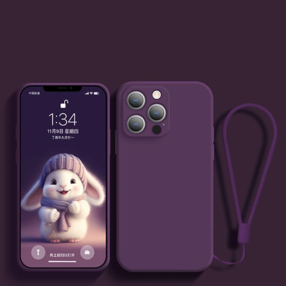 Coque silicone iPhone 14 Pro Max antichoc avec sangle - 7