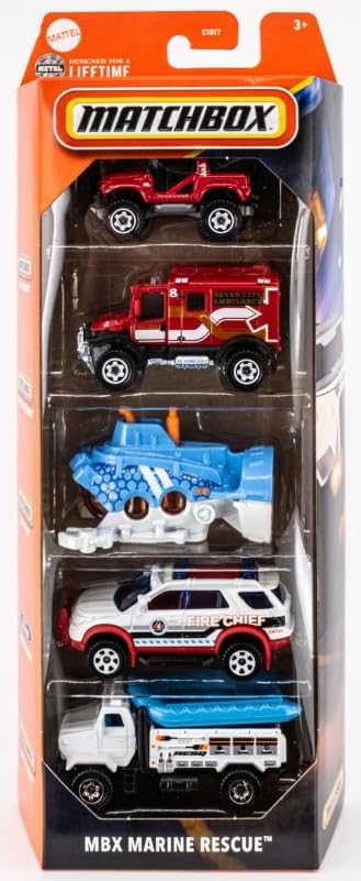 Matchbox MBX Marine Rescue 5 Pack 1:64 miniatura 1