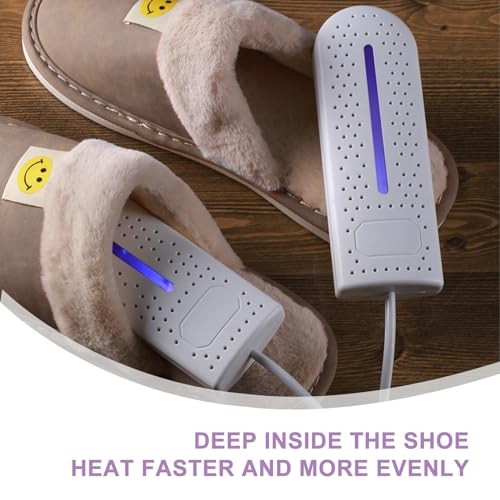 Foto von Elektrischer Schuhtrockner, Schuhtrockner mit EU-Stecker, Stiefeltrockner Tragbarer Schuhtrockner 360ª Trocknung, Kein Rauschen Elektrische Schuhtrockner für Schuhe Skischuhe Sneaker