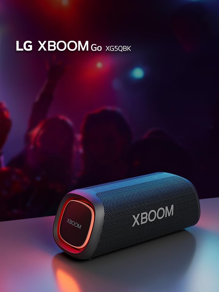 Caixa de Som Portátil LG XBOOM Go Resistente a água (IP67), 20W RMS, 18H de bateria, Sound Boost - XG5S glide