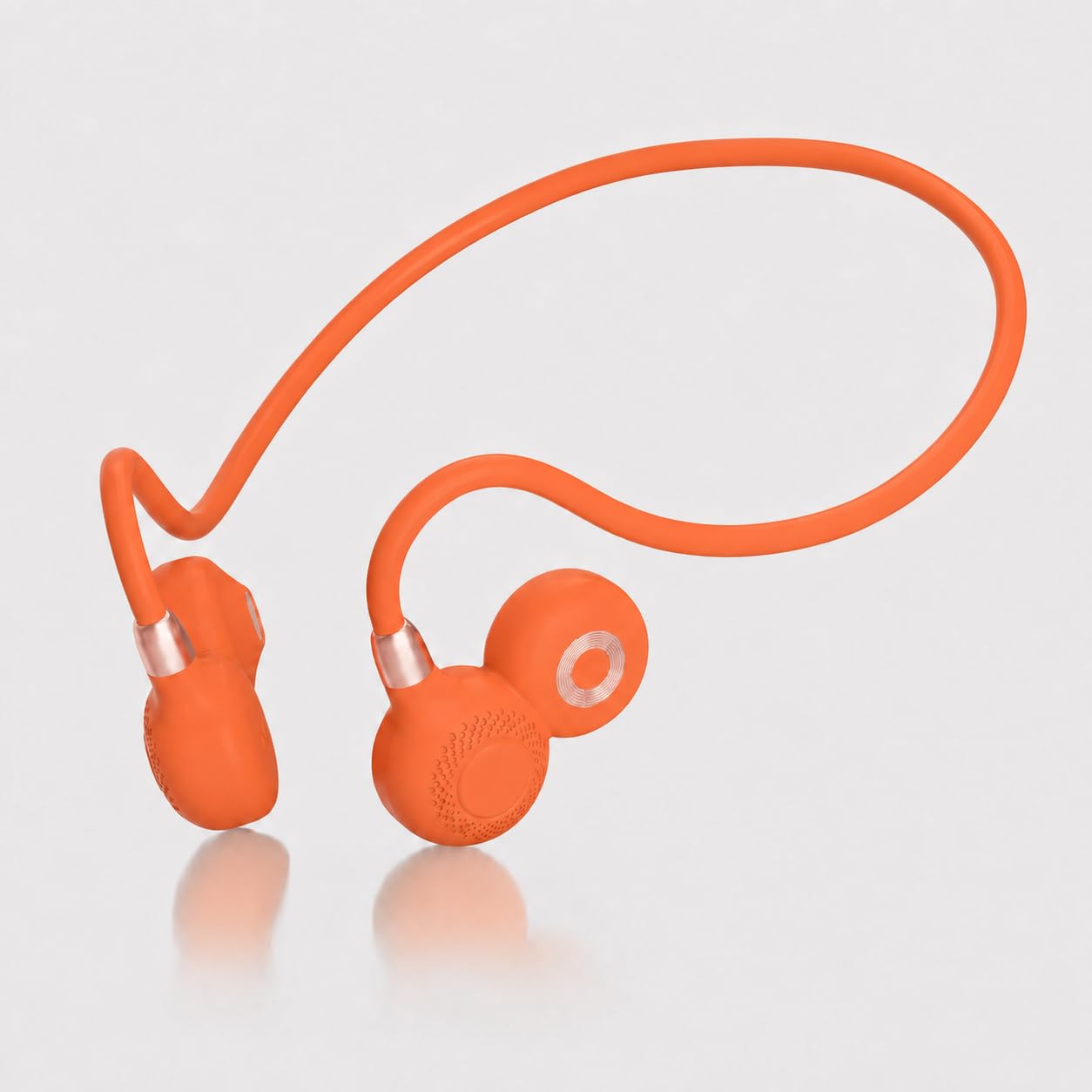 Ortizan Open Ear Headphones, Bluetooth 5.3 Wireless Air Conduction Headphones Sport Earbuds, Premium Sound, IPX6 Waterproof, Clear Call, 19g Lightweight Earphones for Running Cycling Workouts (Orange)