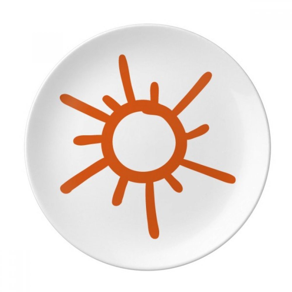 Porcelaine peinte à la main | Assiette à dessert Orange Soleil 20cm