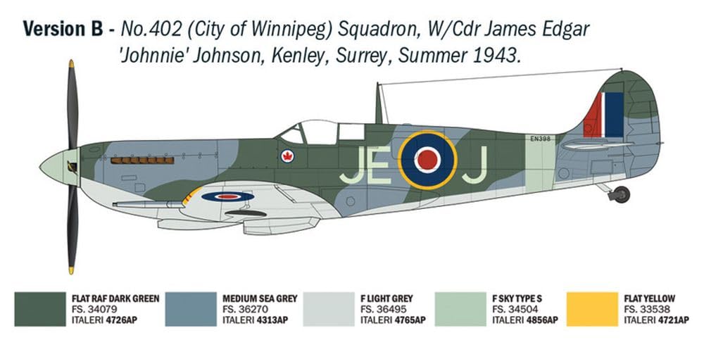 Italeri 2843 1/48 WW2 British Spitfire Mk. IX Ace Modello in plastica