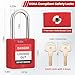 TOKCKYBL Lockout Tagout Locks Set | 10 Red OSHA-Compliant Safety Padlocks with 2 Keys Each | Keyed Different Loto Locks for Electrical, Industrial, & Machinery Lockout Tag Out Kits