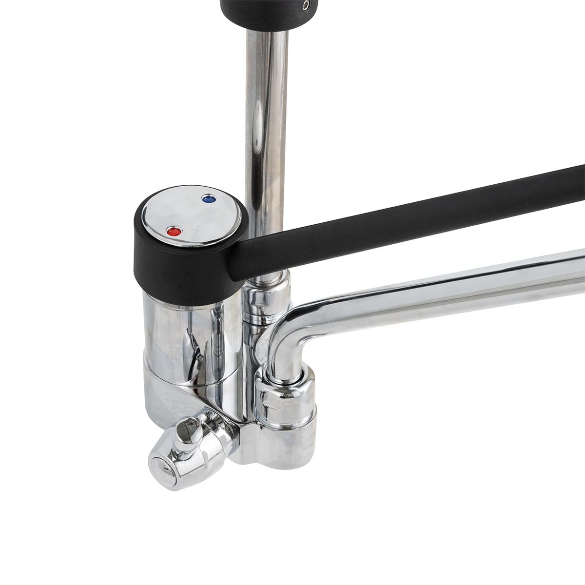 GastroHero Einloch Geschirrwaschbrause Profi 200 mit Mischbatterie Schwenkhahn 400 mm Gastro Spülbrause Federbrause für Gewerbespüle Gastronomie Spültischarmatur