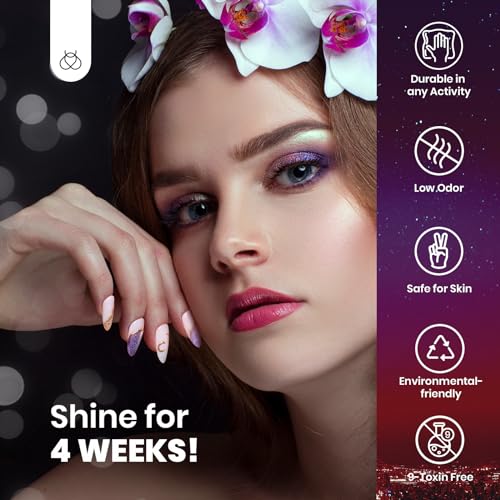 Image of Beetles Cat Eye Gel Nail Polish Set 6 Colors Glitter Red Purple Blue Nail Polish with Magnet Spring Gel Polish Soak Off U V Led Gifts for Women Girls Salon DIY Home