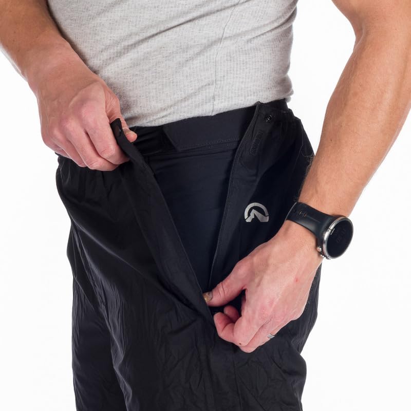NORTHFINDER Packbare Regenhose Herren, Leichte Fahrrad Überziehhose, wasserdichte Regenüberhose 10 000 mm, Wanderhose Atmungsaktiv, Outdoor Hosen Winddicht, Motorrad Trekkinghose NORTHKIT