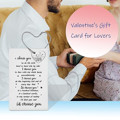 TRCENDE Funny Valentines Day Card for Wife Wallet Card Gifts for Him Her Boyfriend Birthday Christmas Wedding Engagement Gifts Fiance Groom Gifts for Couple Long Distance Relationship Gifts XCD262