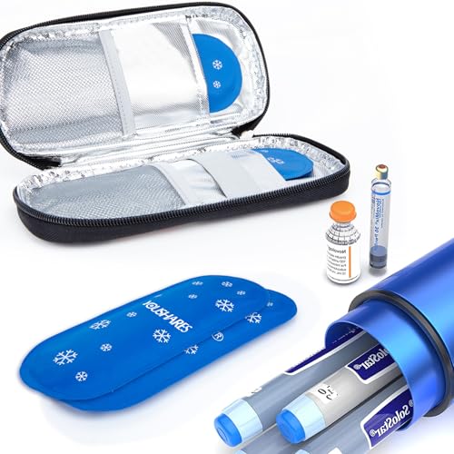 youshares diabetes ice packs for insulated medication travel bag - tsa approved ice packs for insulin cooler travel case mini ice packs suitable for most medication cooler travel case2 packs
