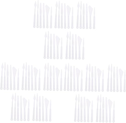 ULDIGI 90 piezas de raspador para mezclar aceiteespátula de acrílico portátil largo, suministros de pintura, cuchillo de color, accesorios de dibujo