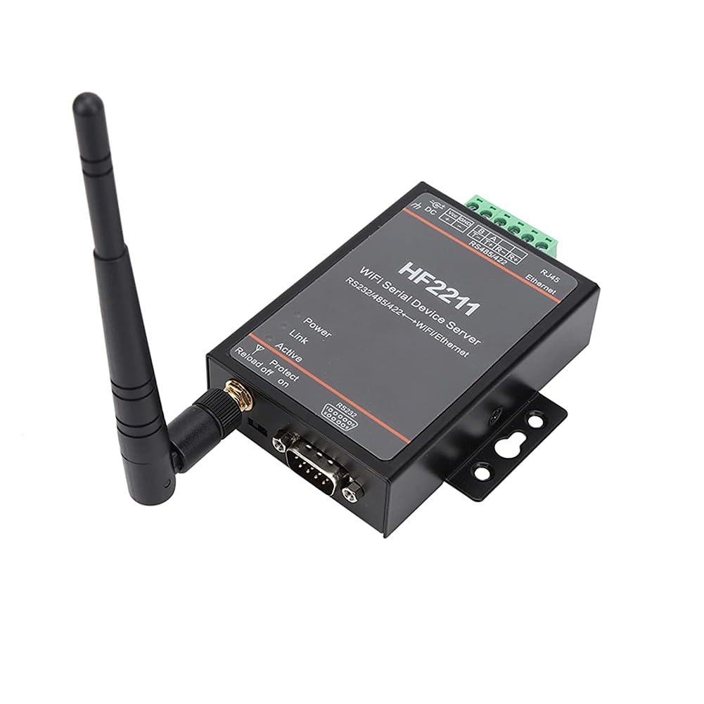 HF-2211 Servidor serial industrial RS232 RS485 RS422 a Ethernet módulo convertidor con MIPS MCU 4 MB Flash para Modbus TCP TLS cifrado OTA Update Web Configuration Router Bruck