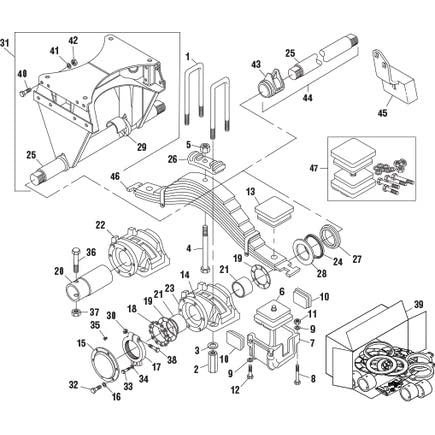 5153 Trunnion Rebuild Kit W/O Bushings Mack 44,000 Lb Camel Back Suspension Application for PAI