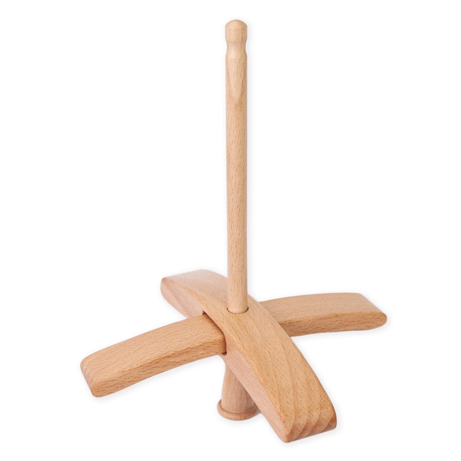 Snorvixre Crosses-Shaped Wooden Spindle Crocheting Spinner Tool Sewing Accessories for Yarn Weaving Wool Wooden