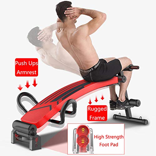 cobcob Weight Benchs,Adjustable hWorkout Bench Sit Up Incline Abs Benchs Foldable Utility Bench Multi-Functional Strength Training Fitness Workout Station for Home Gym Adjustable Height (Black)