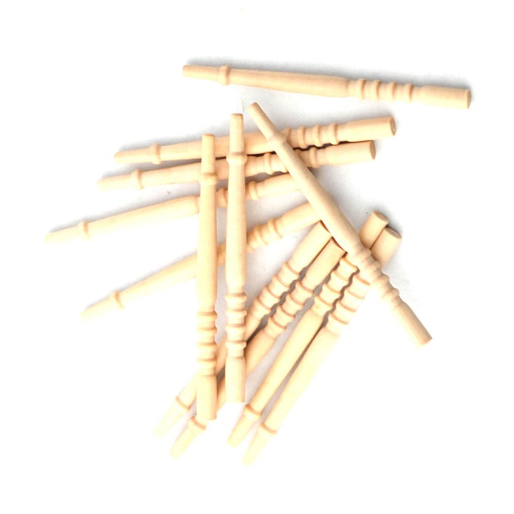 Dolls House Stair Spindles Pack of 12 (TC7019) - 1:12 Scale Miniatures | Minimum World