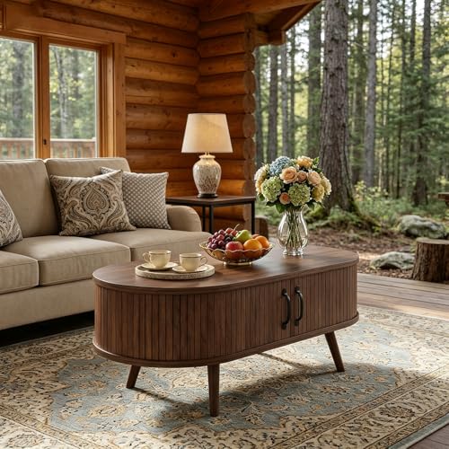 Table basse avec rangement pour optimiser l'espace de votre salon